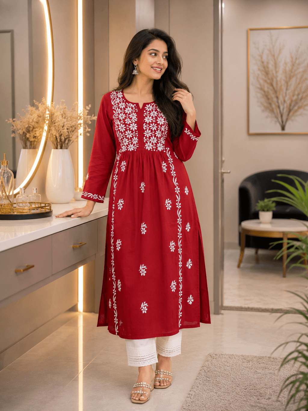 Nyra Kurti Red image 1